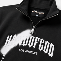 Overspray Quarter Zip - Black/White