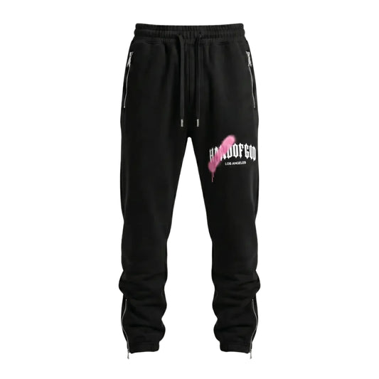 Overspray Sweatpants - Black/Pink