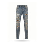 Distressed S1 Denim - Leopard