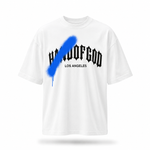 Overspray Oversized Tee - White/Blue