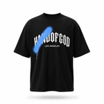 Overspray Oversized Tee - Black/Blue