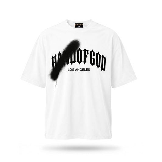 Overspray Oversized Tee - White/Black