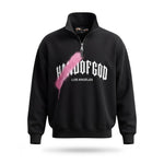 Overspray Quarter Zip - Black/Pink
