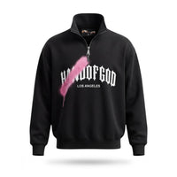Overspray Quarter Zip - Black/Pink