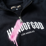 Overspray Quarter Zip - Black/Pink